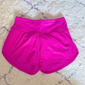 Sonic Pink Lululemon athletica speed up shorts